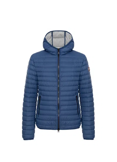 Colmar Men's Lightweight Padded Jacket With Fixed Hood In Blue