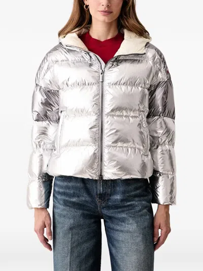 Colmar Metallic Puffer Jacket In Gray