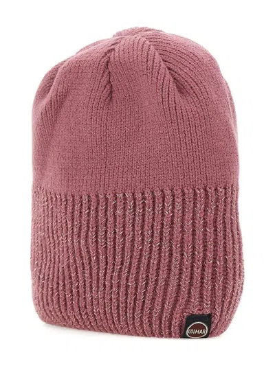 Colmar Metallic-thread Beanie Hat In Pink