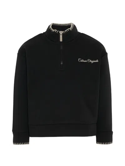 Colmar Kids' Mock-neck Sweatshirt In Black
