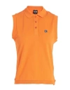 Colmar Monday Woman Polo Shirt Orange Size L Cotton, Elastane In Orange