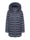Colmar Originals A-line Down Jacket With Faux Fur In Purple