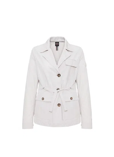 Colmar Originals Beige Safari Jacket With Reverse Collar In White