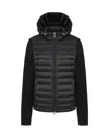 Colmar Originals Black Hooded Jacket With Knit Sleeves In Black