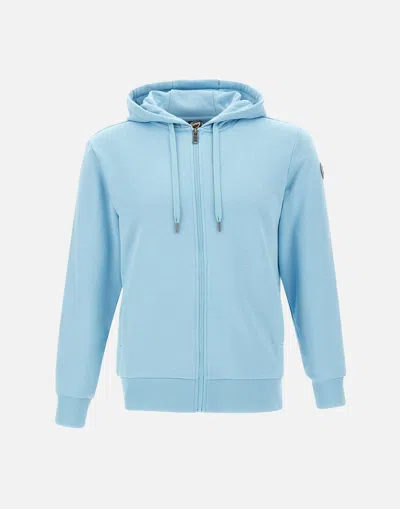 Colmar Originals Connective Light Blue Cotton Sweatshirt With Full Zip