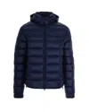 Colmar Originals Blue Hooded Down Jacket In Blue