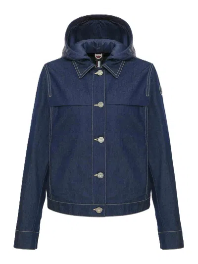 Colmar Originals Denim Jacket With Detachable Hood In Blue