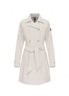 Colmar Originals Double-breasted Jacket With Adjustable Waist Belt In White