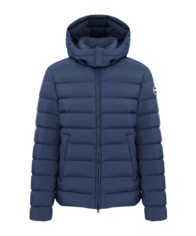 Colmar Originals Down Jacket With Detachable Hood In Blue
