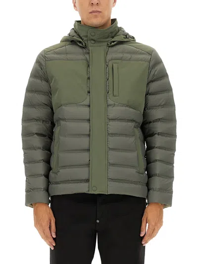 Colmar Originals Quilted Down Jacket With Stretch Inserts In Green