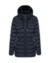 Colmar Originals Fitted Blue Hooded Down Jacket In Blue