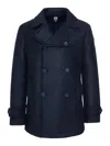 Colmar Originals Tailored Double-breasted Wool Blend Coat In Blue