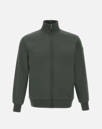 Colmar Originals Connective Cotton Zip Sweatshirt With Pockets In Green