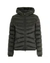 Colmar Originals Grey Quilted Down Jacket With Hood In Green