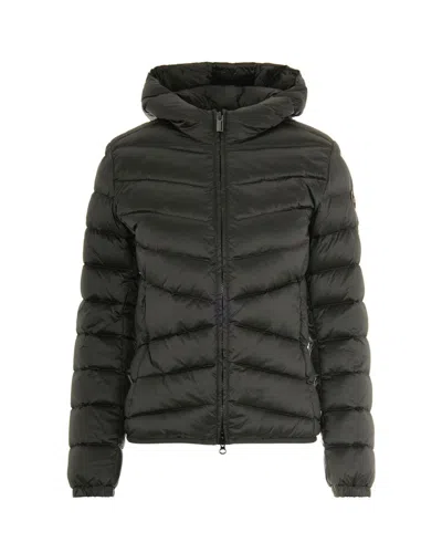 Colmar Originals Grey Quilted Down Jacket With Hood In Green