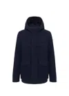 Colmar Originals Honeycomb Textured Wool Blend Colmar Coat In Blue