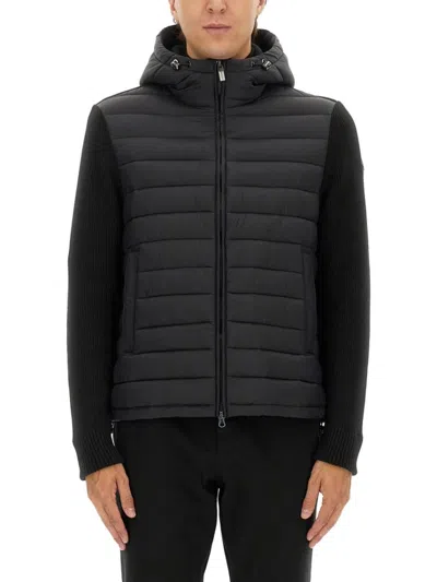 Colmar Originals Hooded Jacket With Knitted Sleeves In Black