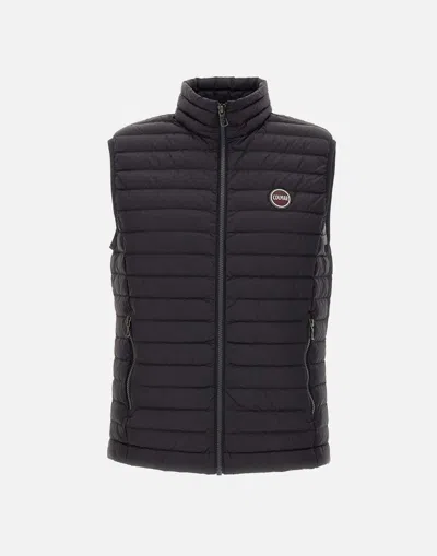 Colmar Logo-patch Zipped Padded Gilet In Black