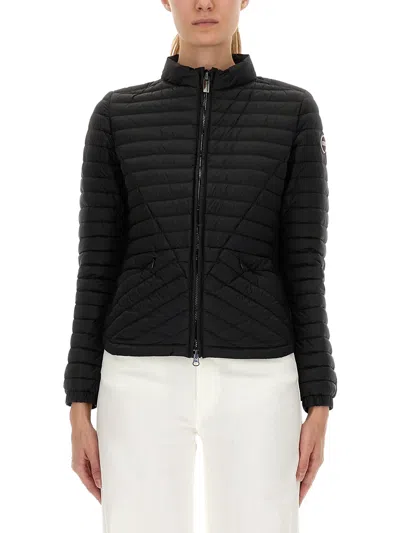 Colmar Originals Fitted Water-repellent Jacket With Horizontal Quilting In Black