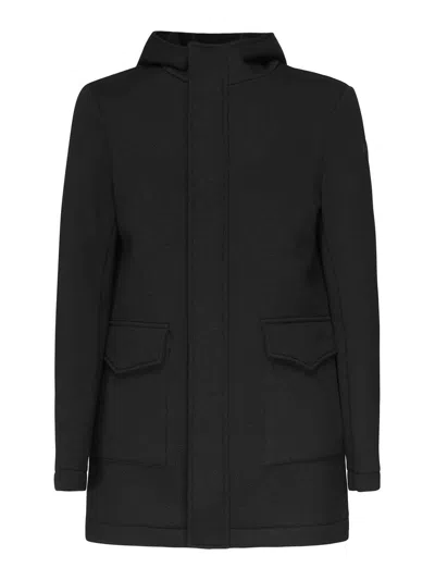 Colmar Originals Long Down Jacket With Hood In Black