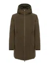 Colmar Originals Long Green Reversible Down Jacket In Dark Green