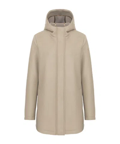 Colmar Originals Long-sleeved Hooded Coat In Neutral