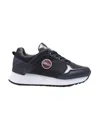 Colmar Originals Metallic Microfiber Sneakers With Glitter Finish In Black