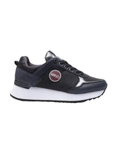Colmar Originals Metallic Microfiber Sneakers With Glitter Finish In Black
