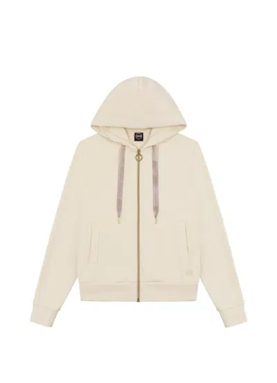 Colmar Originals Modal Cotton Hoodie With Full Zip In Neutrals