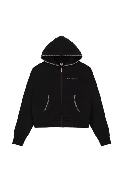 Colmar Originals Oversized Hooded Sweatshirt With Zip Closure In Black