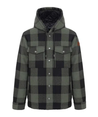 Colmar Originals Padded Overshirt With Hood In Black