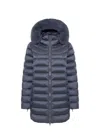 Colmar Originals Padded Short Coat With Faux Fur Hood In Gray