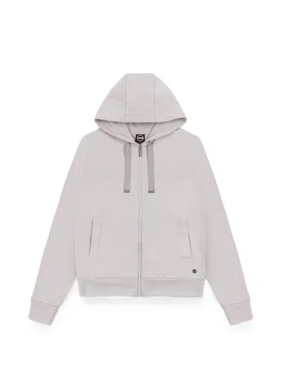 Colmar Originals Pale Neutral Zip-up Hoodie With Ribbed Details