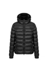 Colmar Originals Quilted Black Down Jacket With Fixed Hood In Black
