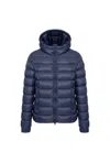 Colmar Originals Quilted Down Jacket With Fixed Hood In Blue