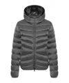 Colmar Originals Quilted Down Jacket With Hood In Gray