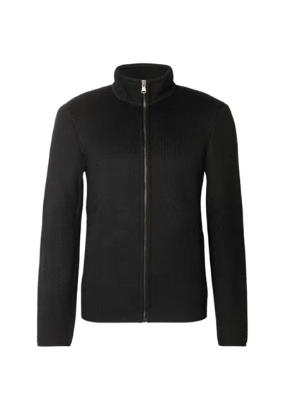 Colmar Originals Ribbed Knit Jacket With Full Zipper In Blue