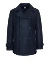 Colmar Originals Tailored Double-breasted Wool Blend Coat In Blue