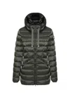 Colmar Originals Tailored Quilted Down Coat With Adjustable Hood In Green