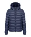 Colmar Originals Quilted Down Jacket With Fixed Hood In Blue