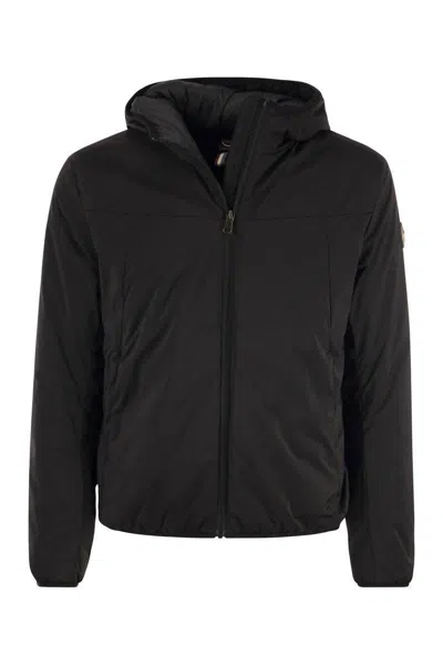 Colmar Logo-patch Zip-up Hooded Jacket In Black