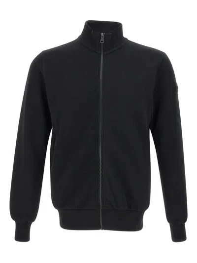 Colmar Ottoman-effect Zip-up Sweatshirt In Black