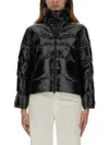 Colmar Glossy Down Jacket With High Collar In Black