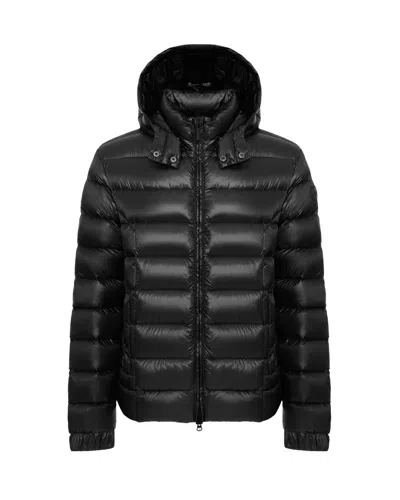 Colmar Glossy Navy Blue Puffer Jacket With Detachable Hood In Black