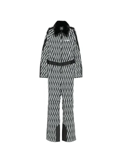 Colmar Printed Belted Ski Suit In Black