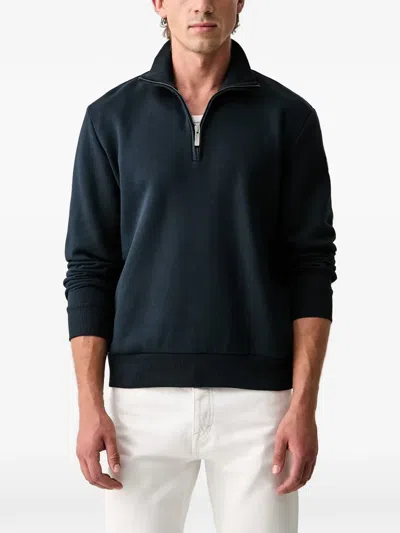 Colmar Quarter-zip Ribbed-trim Sweatshirt In Blue