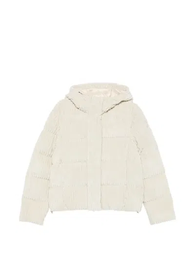 Colmar Quilted Corduroy Hooded Coat In Neutral