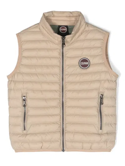 Colmar Kids' Quilted Down Gilet In Beige