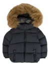 Colmar Quilted Faux-fur Hooded Jacket In Black