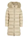 Colmar Quilted Fur-trimmed Jacket In Neutral